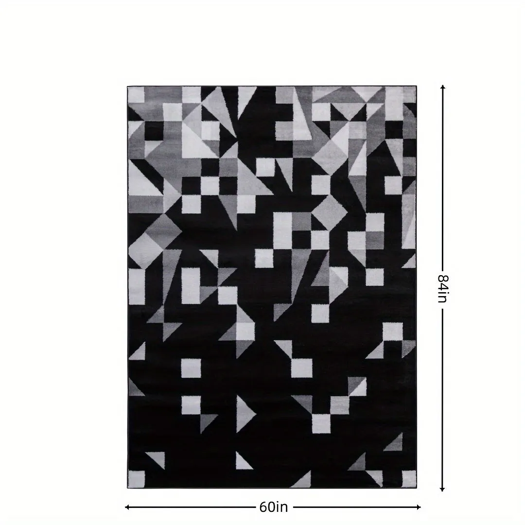 84 * 60in Carpet, Living Room Bedroom Study Carpet, Abstract Style, Türkiye Imported Exquisite Modern Design Rectangular Blanket, Furniture Decoration, New House Decoration Housewarming Holiday Gift