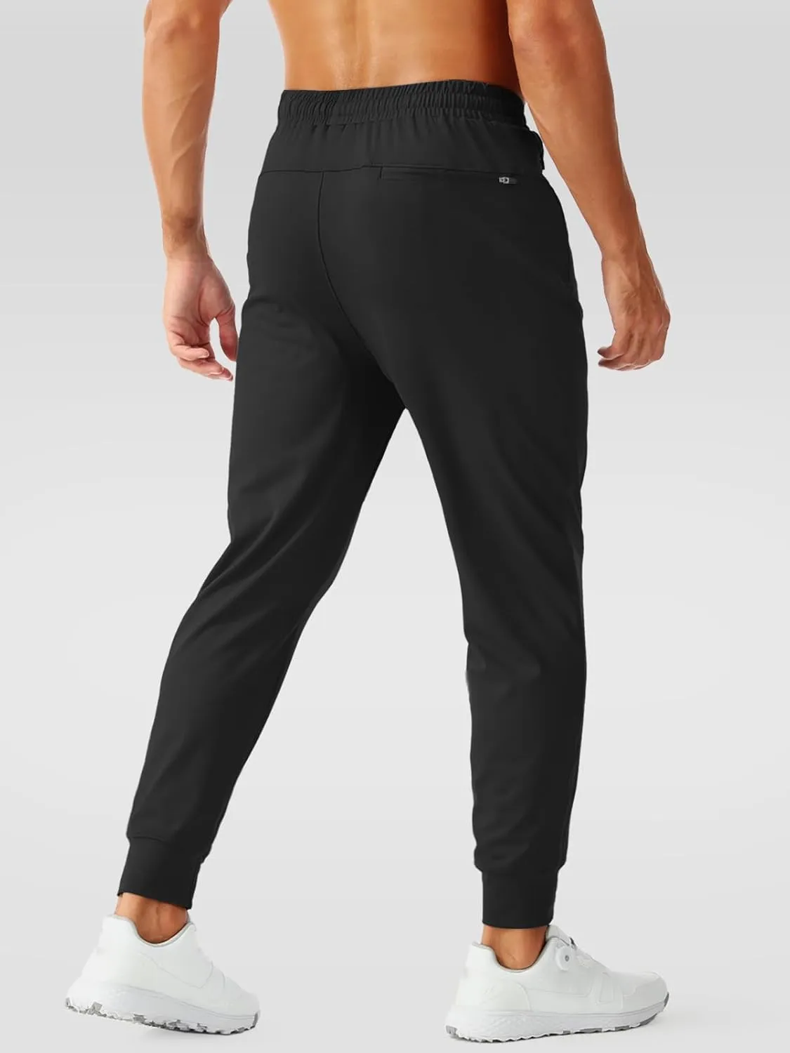 Aolesy Men's Joggers Sweatpants with Zipper Pockets Lightweight Stretch Gym Workout Pants for Running, Athletic