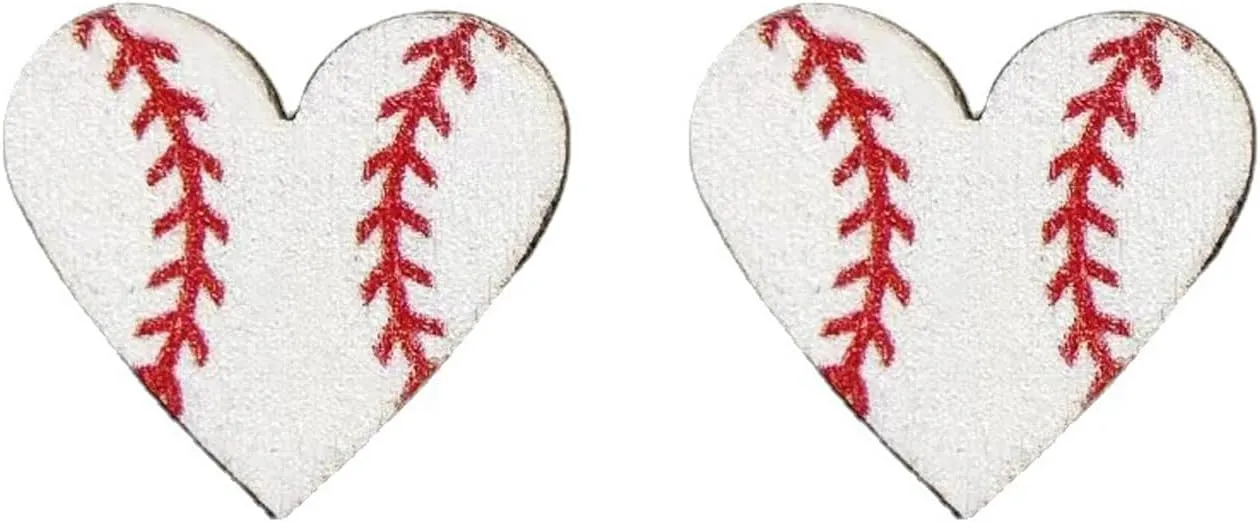 Baseball Earrings for Women Heart Sports Studs Earrings Player Sports Fan Gift Jewelry