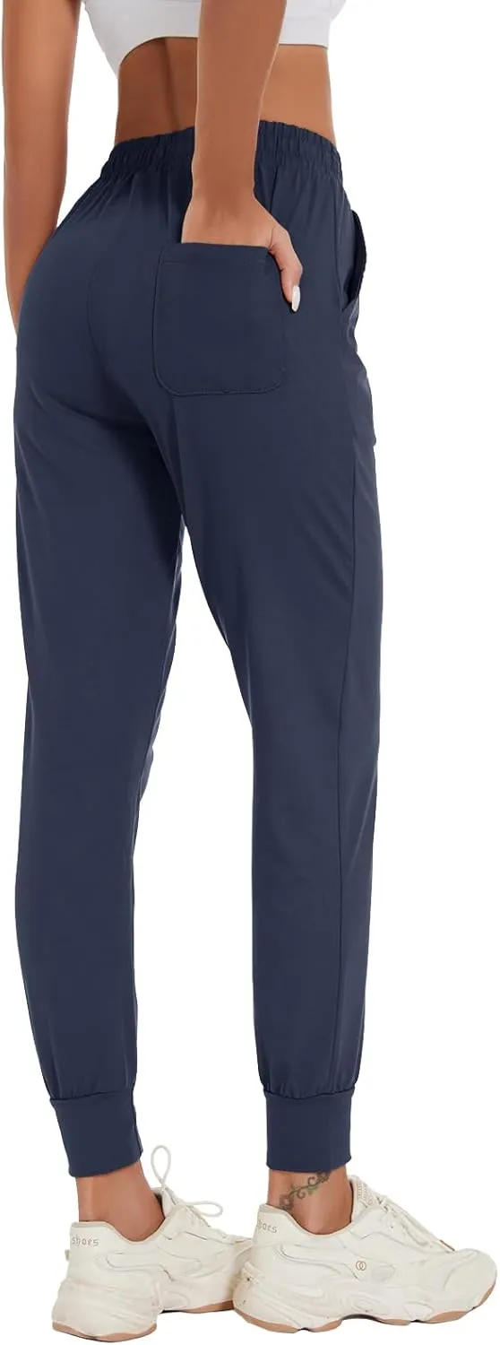 BATHRINS Women Tapered Joggers with Pockets  Casual Yoga High Waist Sweatpants