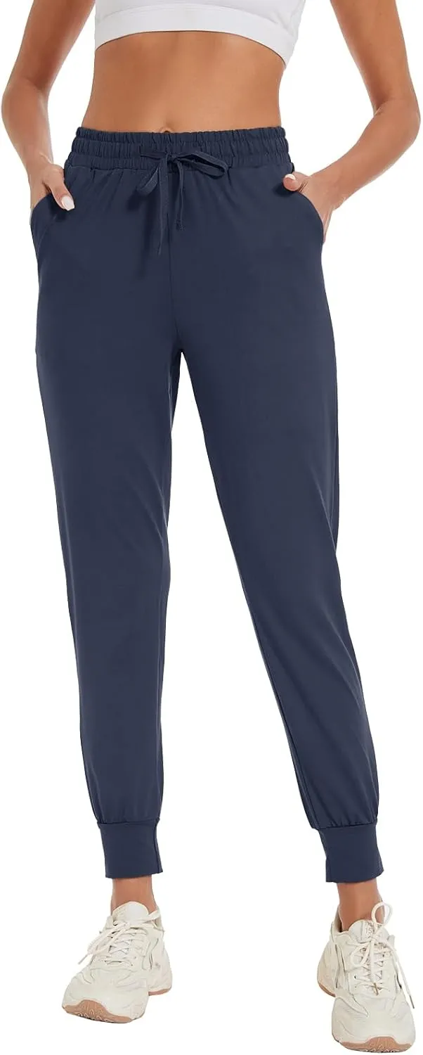 BATHRINS Women Tapered Joggers with Pockets  Casual Yoga High Waist Sweatpants