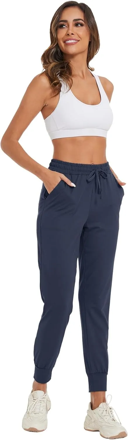BATHRINS Women Tapered Joggers with Pockets  Casual Yoga High Waist Sweatpants