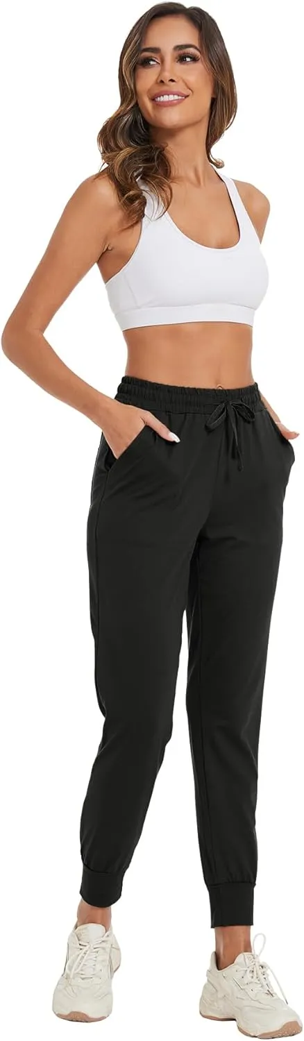 BATHRINS Women Tapered Joggers with Pockets  Casual Yoga High Waist Sweatpants