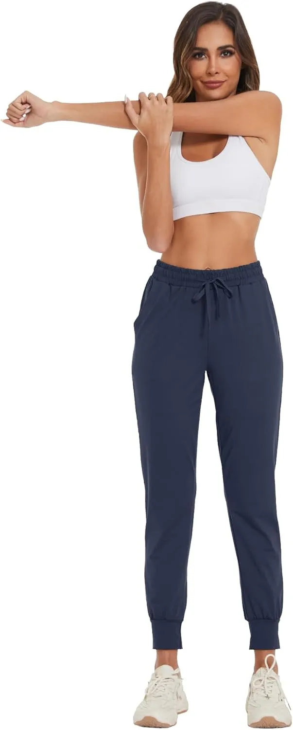 BATHRINS Women Tapered Joggers with Pockets  Casual Yoga High Waist Sweatpants