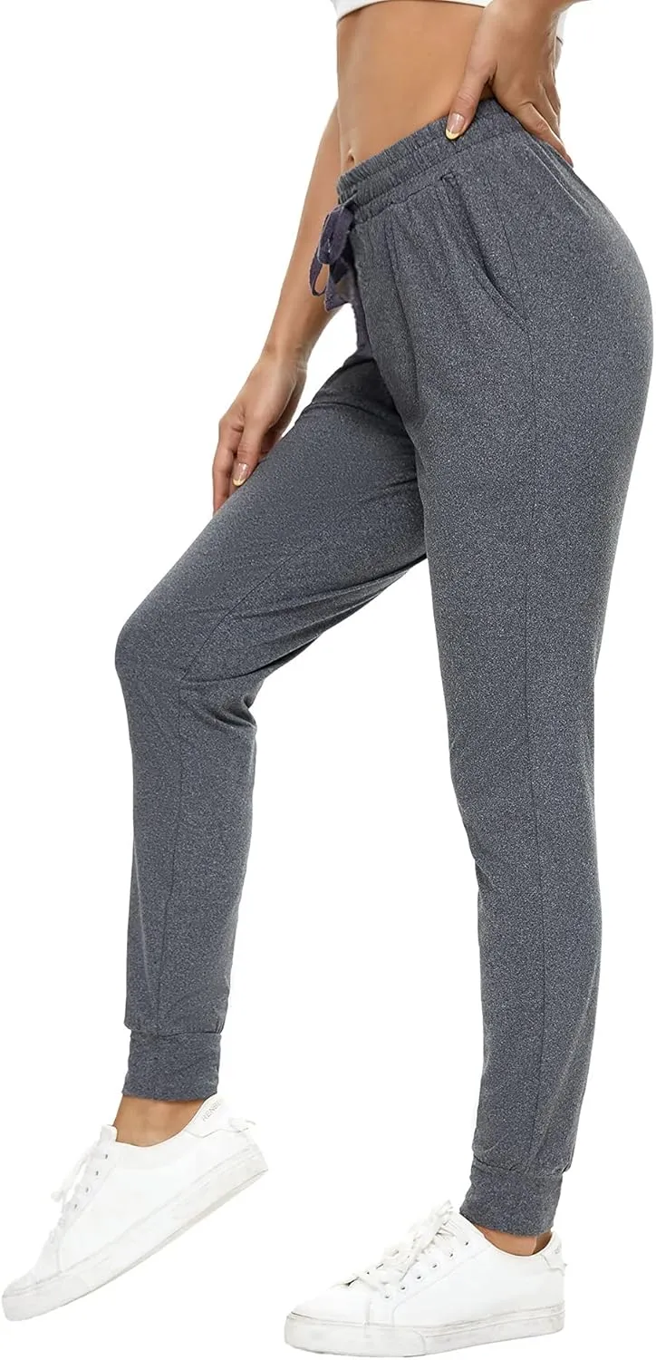 BATHRINS Women Tapered Joggers with Pockets  Casual Yoga High Waist Sweatpants
