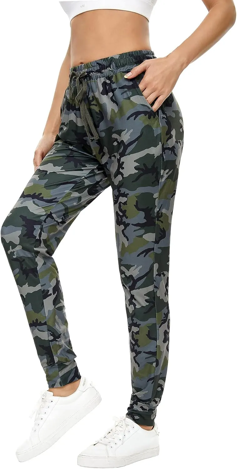 BATHRINS Women Tapered Joggers with Pockets  Casual Yoga High Waist Sweatpants