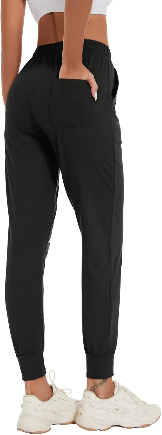 BATHRINS Women Tapered Joggers with Pockets  Casual Yoga High Waist Sweatpants
