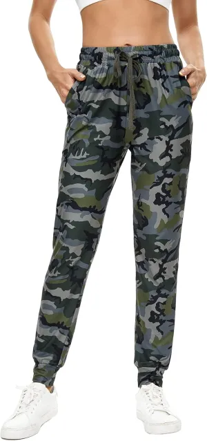 BATHRINS Women Tapered Joggers with Pockets  Casual Yoga High Waist Sweatpants
