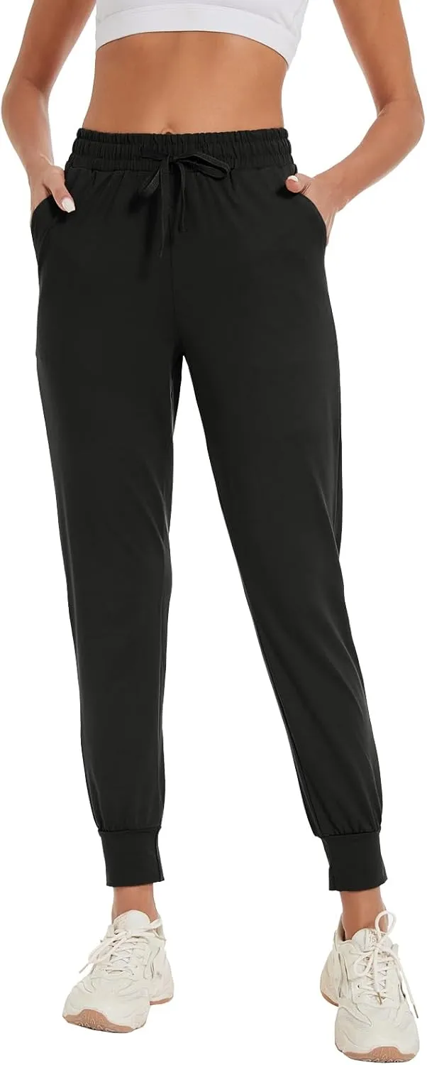 BATHRINS Women Tapered Joggers with Pockets  Casual Yoga High Waist Sweatpants