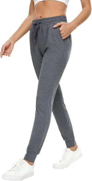 BATHRINS Women Tapered Joggers with Pockets  Casual Yoga High Waist Sweatpants