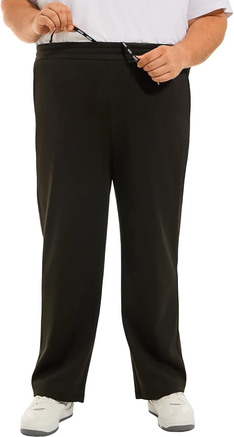 Big Mens Fleece Sweatpants 32" Inseam Water-Resistant Joggers Warm-up 3XL-6XL