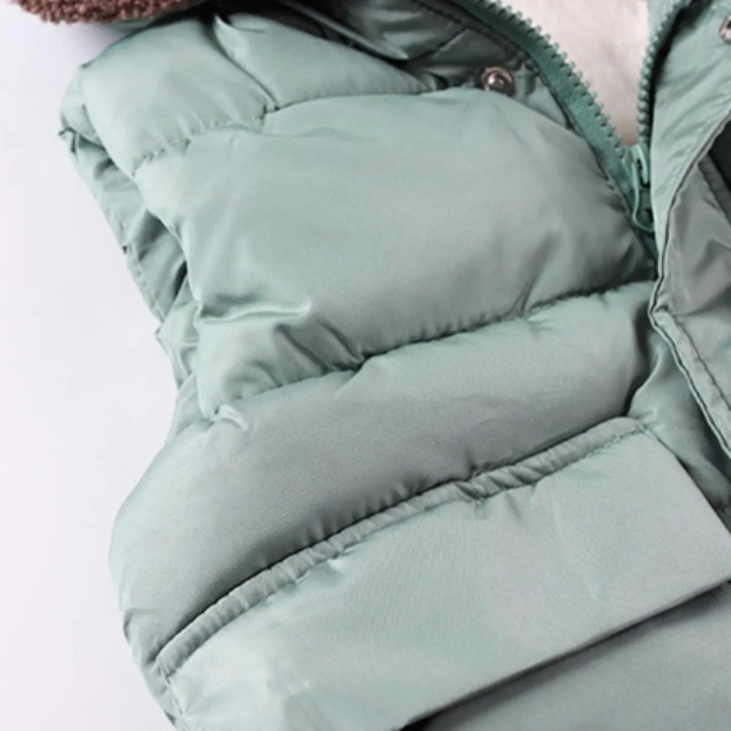 Boys and Toddler's Hooded Puffer Vest Fleece Sherpa Lined Bear Ears Sleeveless Down Coat Baby Girls Padded Waistcoat