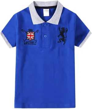 Boys Polo Shirt Short Sleeve School Uniforms Breathable Golf Shirts for Boys
