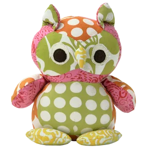 Bright Spring Scrappy Patchwork Owl