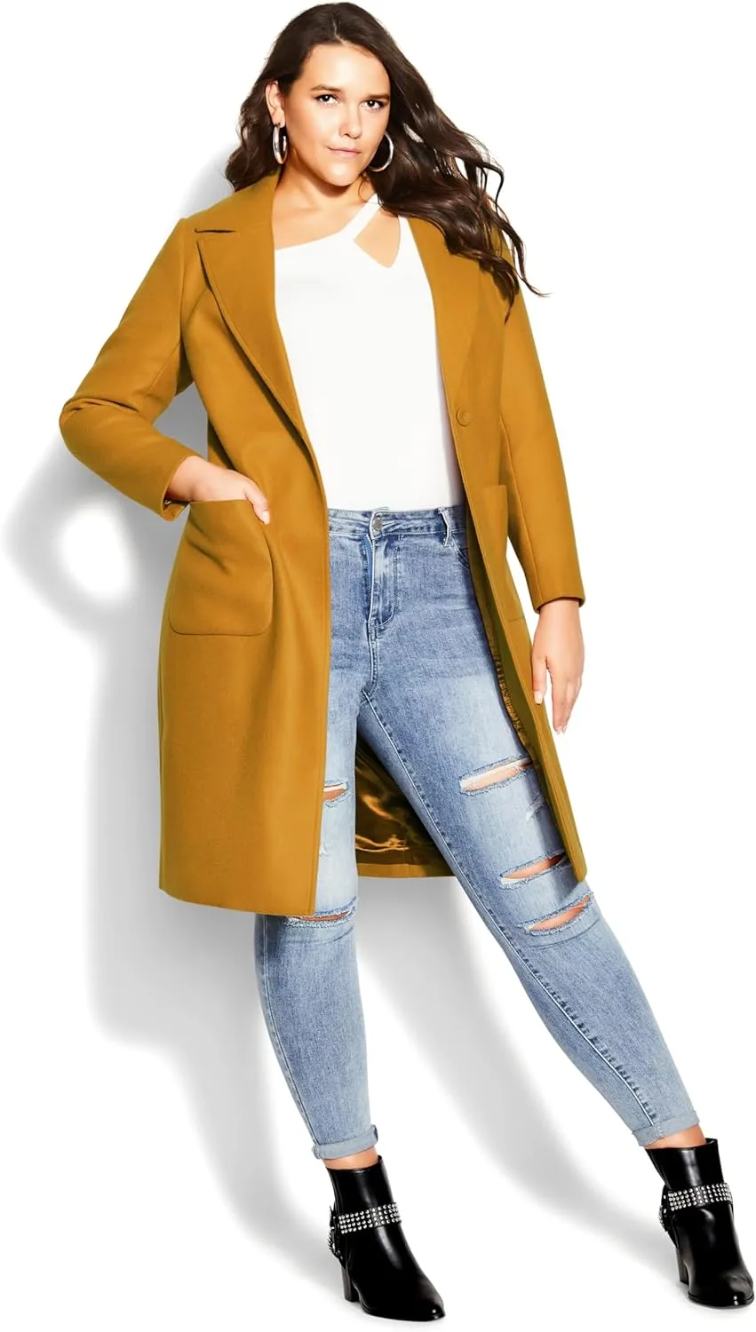 City Chic Plus Size Coat, Abigail Coat