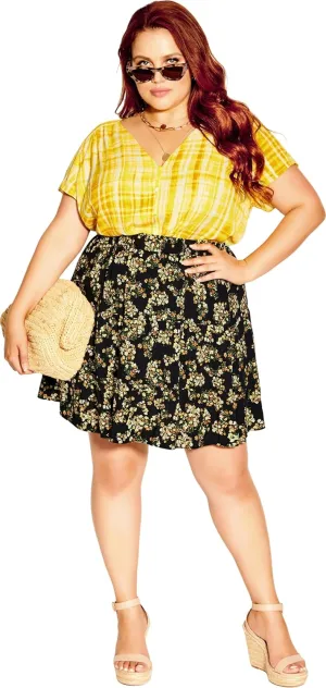 CITY CHIC Women's Plus Size Skirt - Sorrento Floral