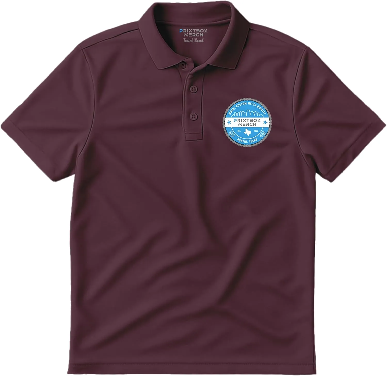Custom Polo Shirts for Men, Add Any Logo or Text, Mens Polo Shirts Perfect for Golf, Work, Leisure, Short Sleeve Shirt