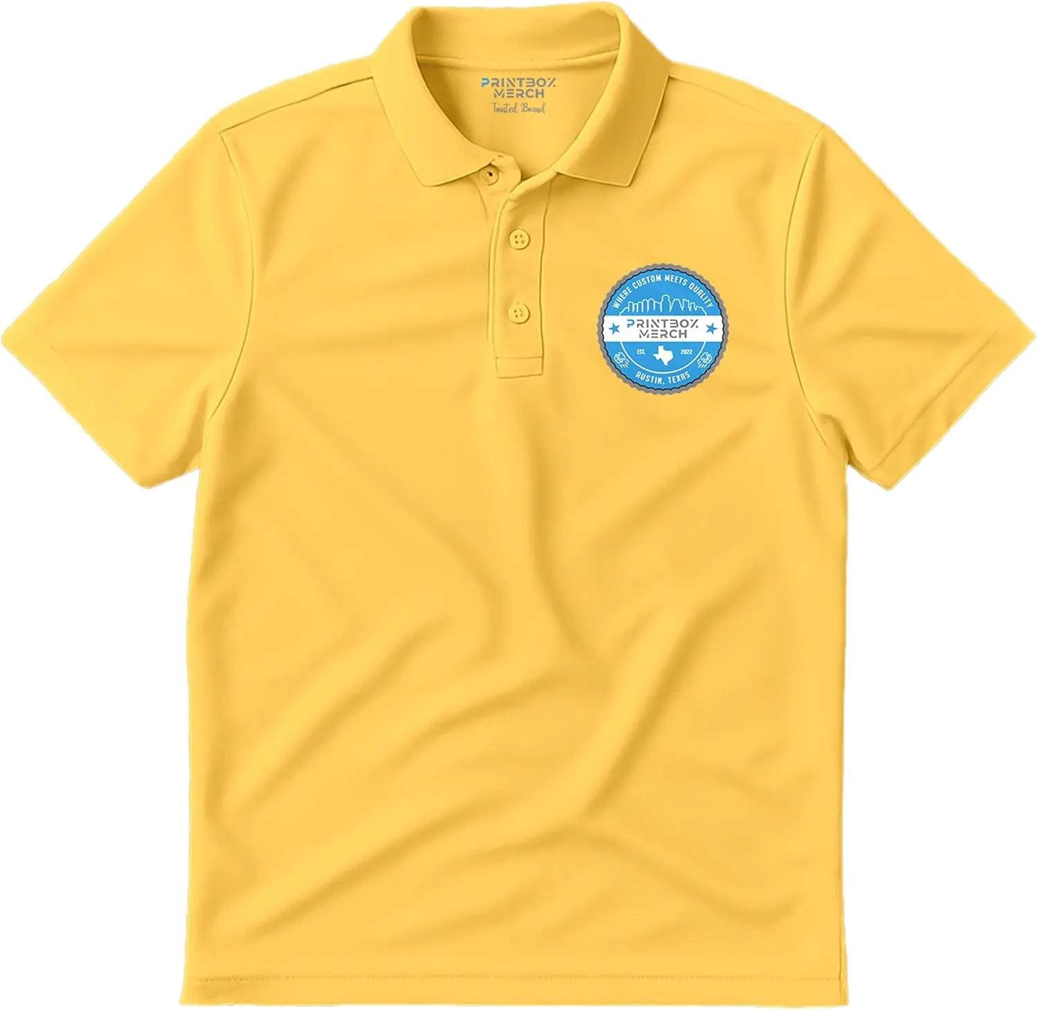 Custom Polo Shirts for Men, Add Any Logo or Text, Mens Polo Shirts Perfect for Golf, Work, Leisure, Short Sleeve Shirt