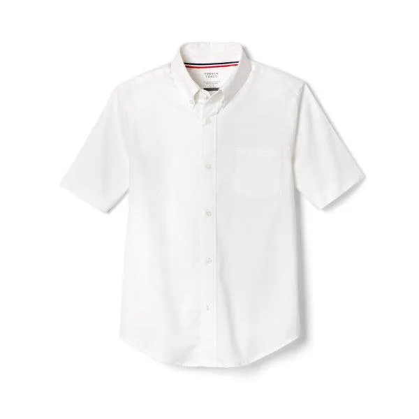 French Toast Boys School Uniform Short Sleeve Oxford Shirt - White - SE9003