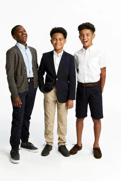 French Toast Boys School Uniform Short Sleeve Oxford Shirt - White - SE9003