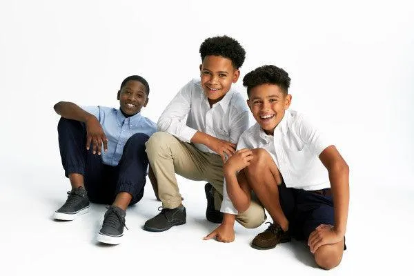 French Toast Boys School Uniform Short Sleeve Oxford Shirt - White - SE9003