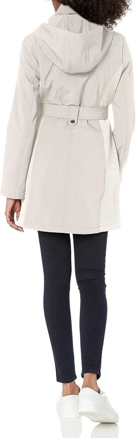 GUESS Softshell Coat Casual, Transitional Jacket for Women, Fall to Winter Wardrobe