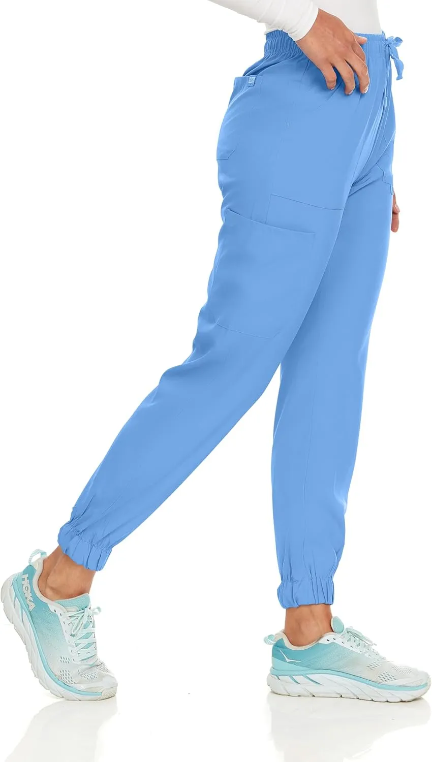 Hey Collection Mid Rise 4 Pockets Medical Scrub Jogger 4-Way Stretch