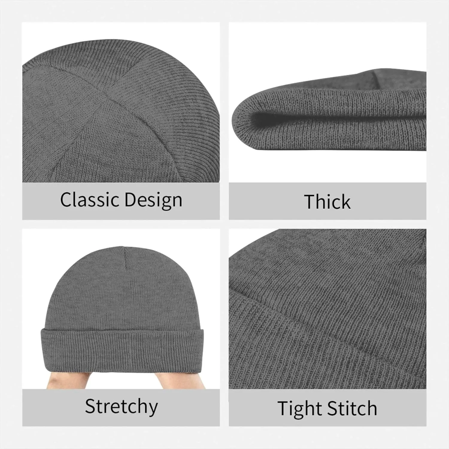 Illinois State University Logo Classic Warm Winter Knit Cap Fleece Lined Beanie Hat