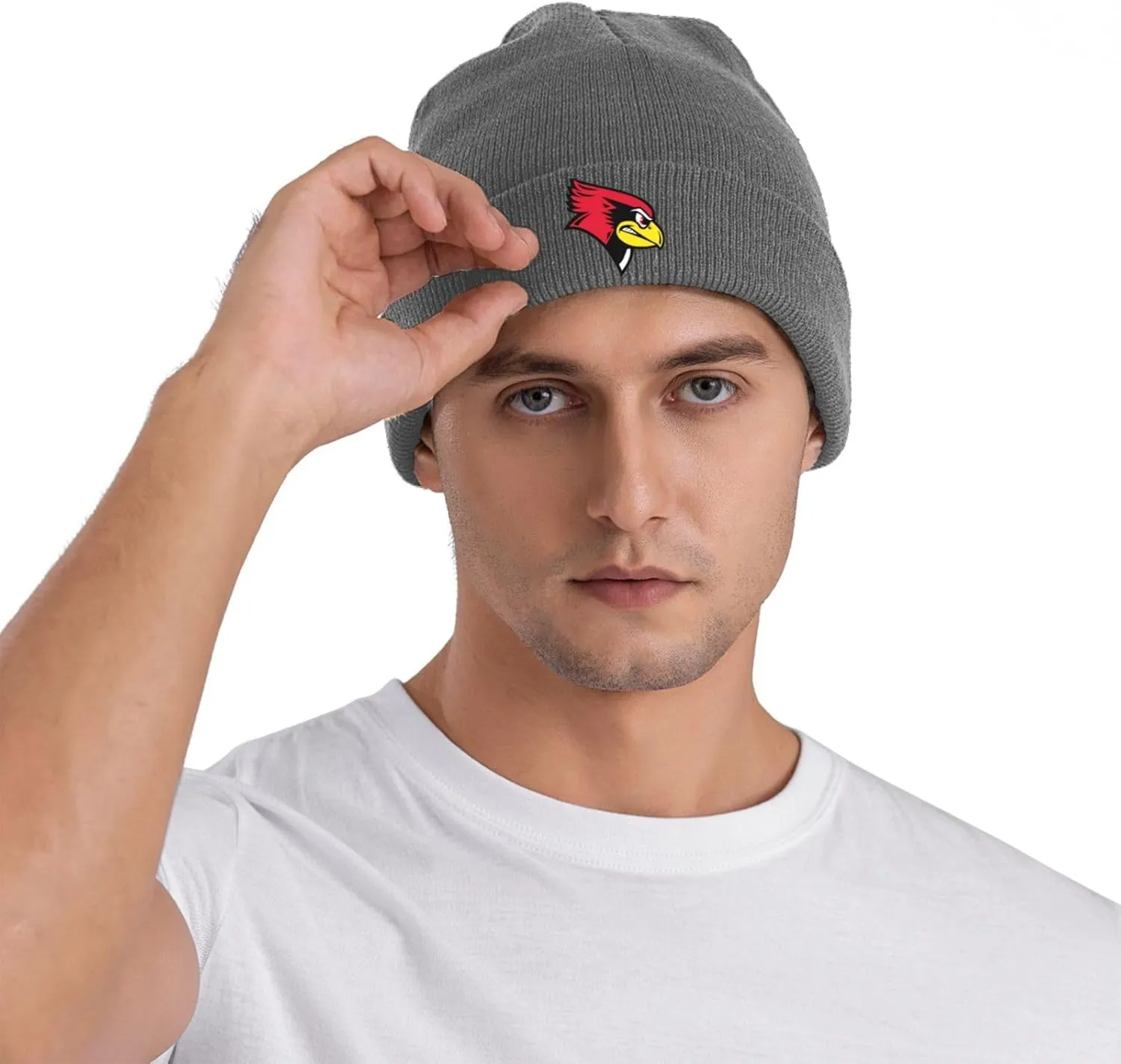 Illinois State University Logo Classic Warm Winter Knit Cap Fleece Lined Beanie Hat