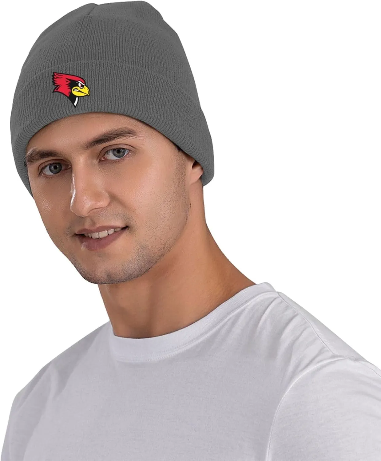 Illinois State University Logo Classic Warm Winter Knit Cap Fleece Lined Beanie Hat