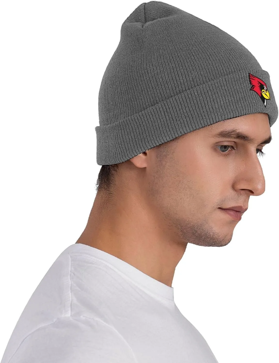 Illinois State University Logo Classic Warm Winter Knit Cap Fleece Lined Beanie Hat