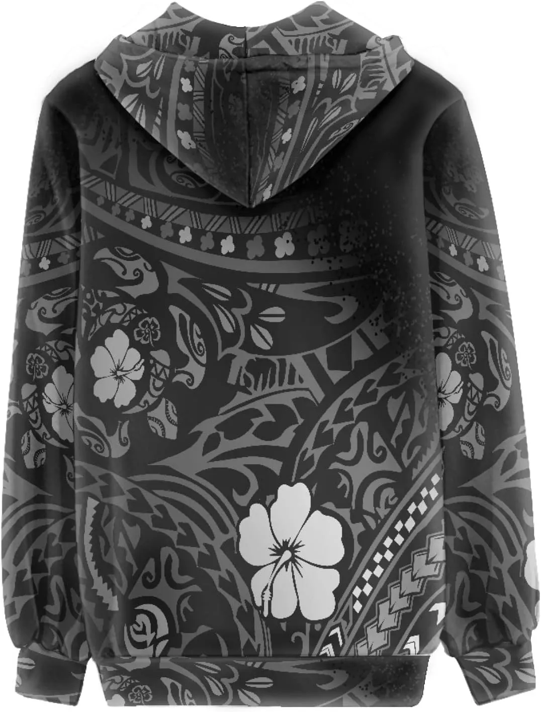 Irisjudy Island Tribal Zipper Women Hoodies with Pocket, Leopard Print,Music Notes Plus Size Hooded Sweatshirt Sport Coat
