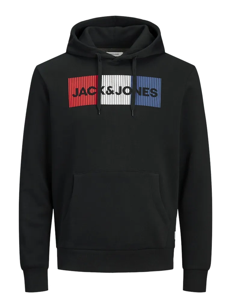 Jack & Jones Corp Logo Black Hoodie Black