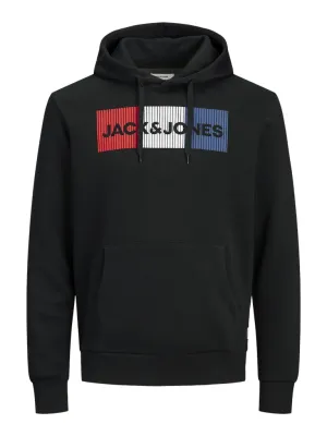 Jack & Jones Corp Logo Black Hoodie Black