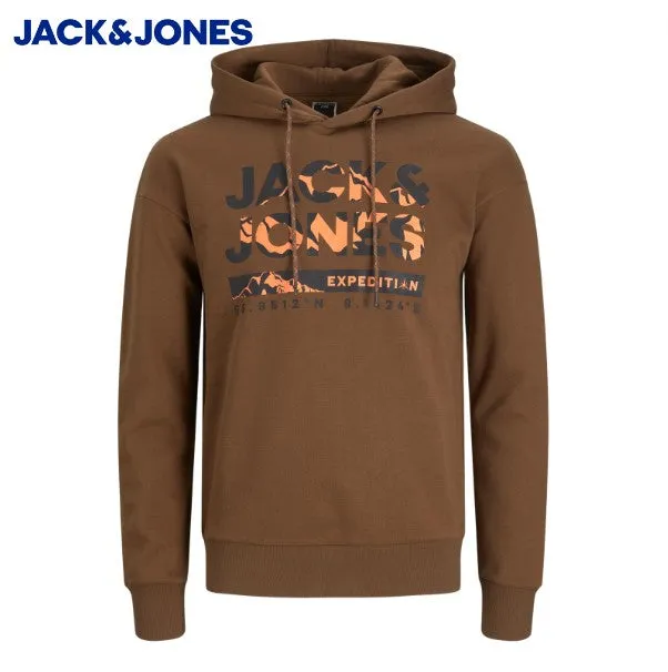 Jack & Jones Hunter Logo Brown Hoodie Brown