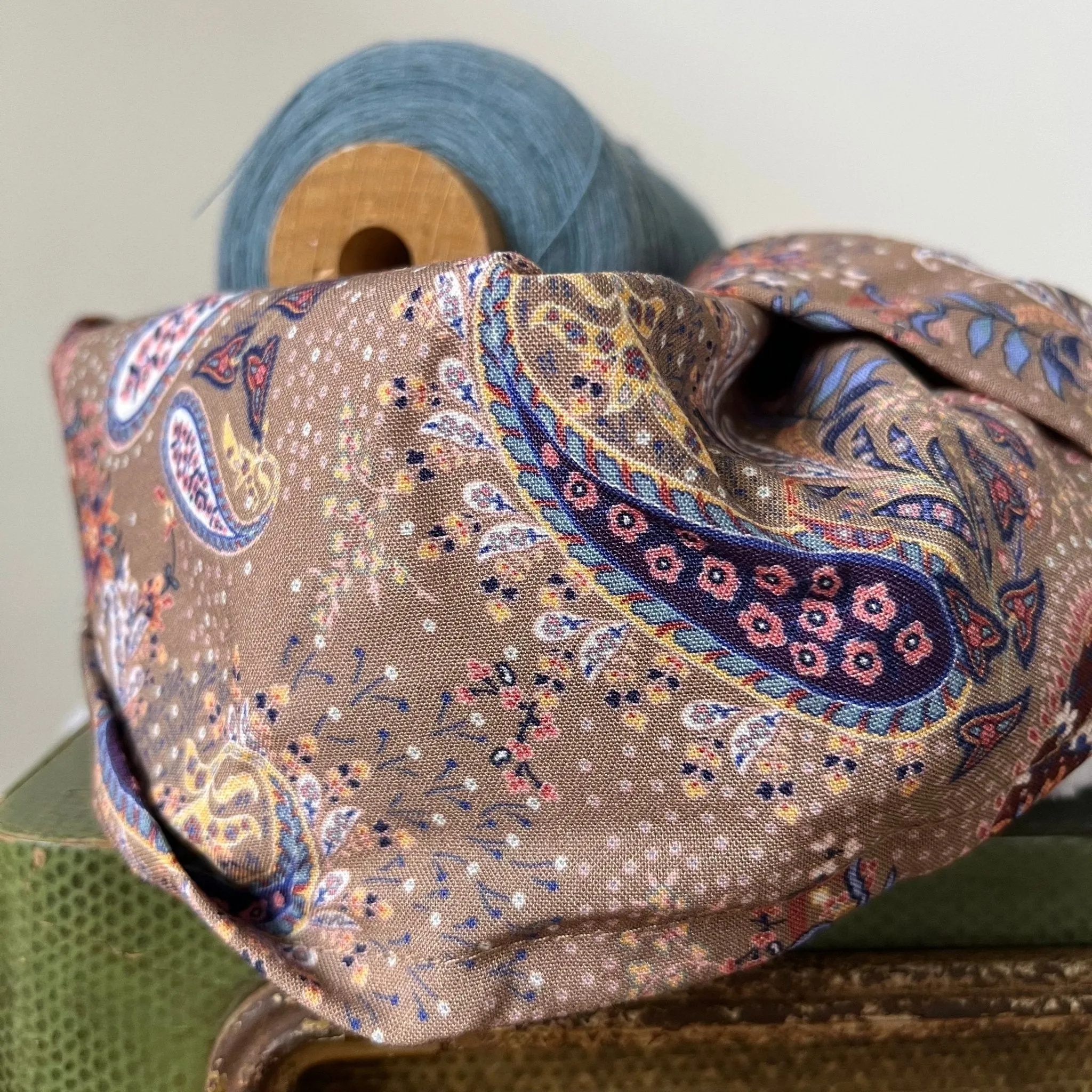 Jupe Rachelle viscose cachemire taupé - 1m de hauteur