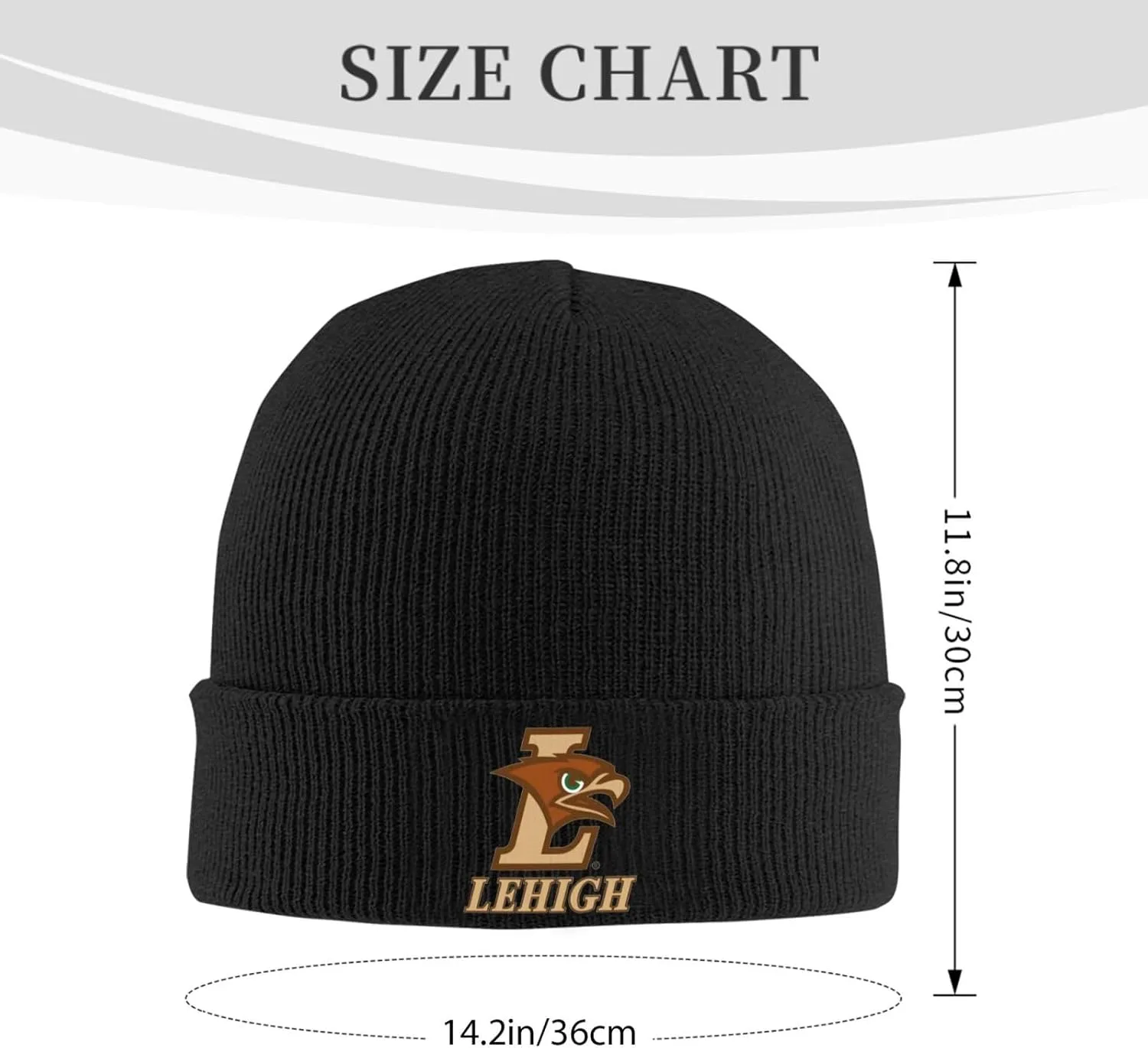 Lehigh University Logo Classic Warm Winter Knit Cap Fleece Lined Beanie Hat