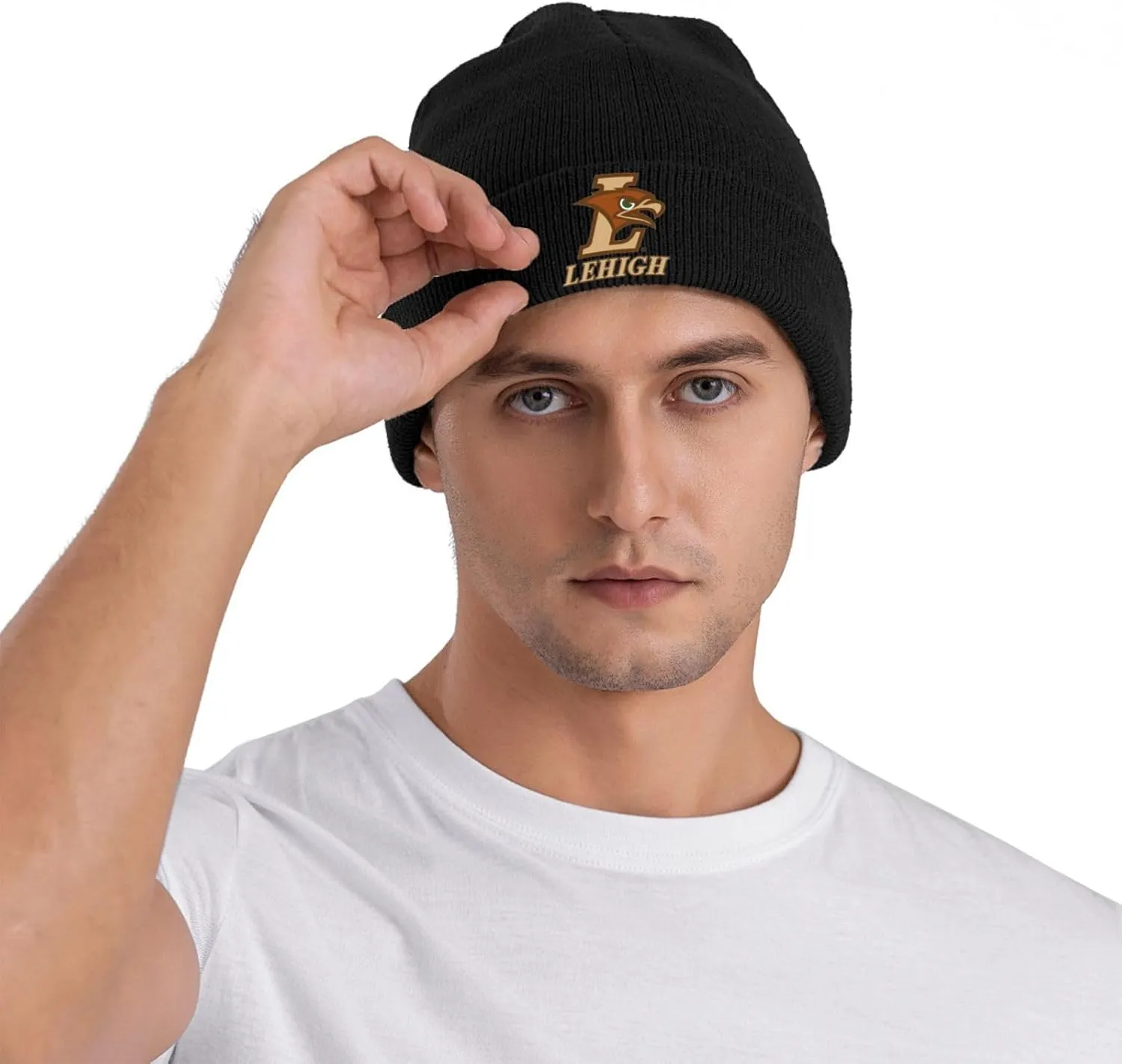 Lehigh University Logo Classic Warm Winter Knit Cap Fleece Lined Beanie Hat