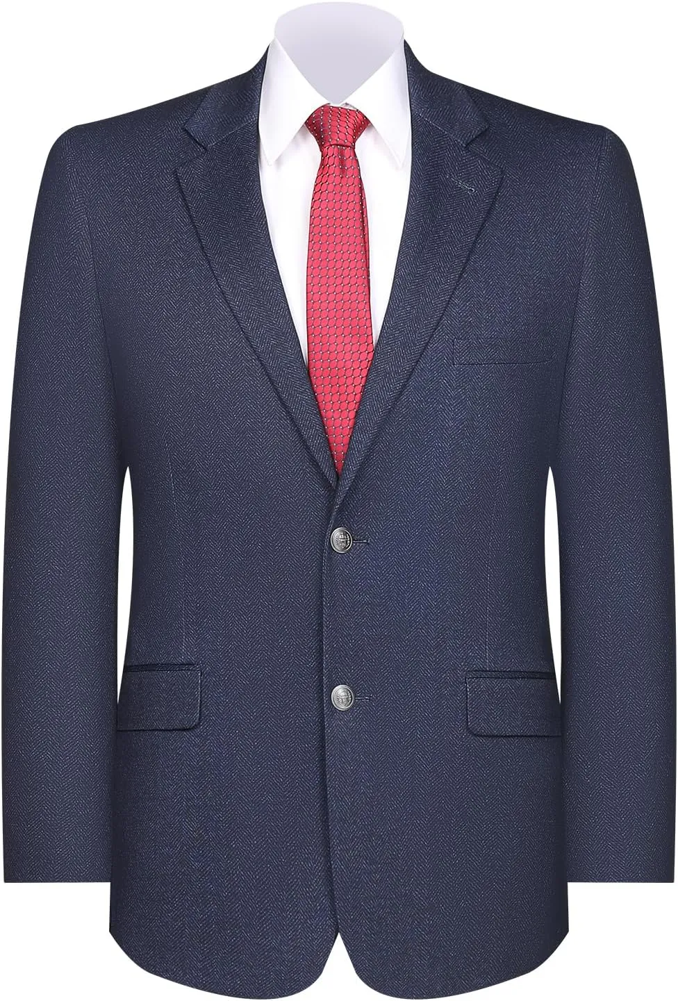 Men's Blazer Classic Fit Sport Coat 2 Button Notch Lapel Business Knit Suits Jacket