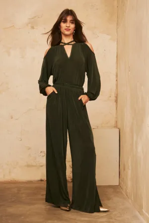 NKN Hera Green Palazzo Trousers