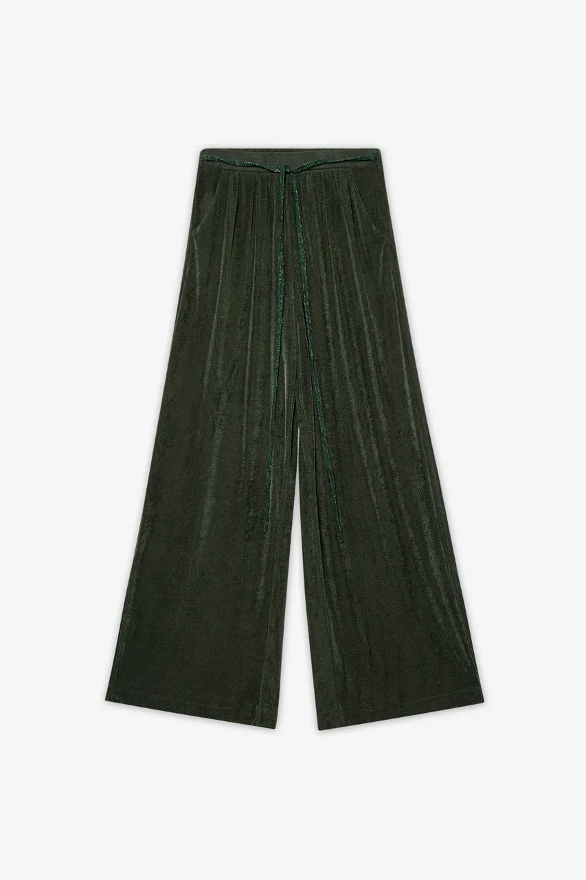 NKN Hera Green Palazzo Trousers