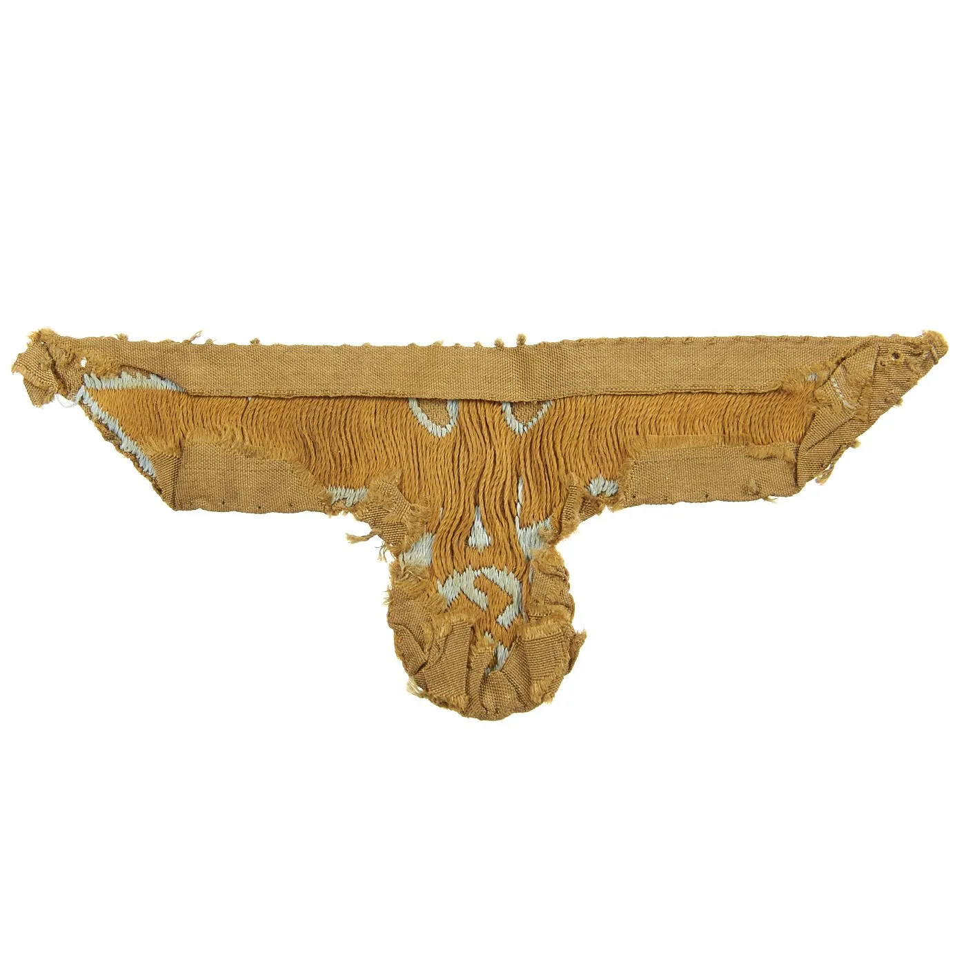 Original German WWII Afrika Korps Cut-Off Eagle Embroidered BeVO Style Insignia