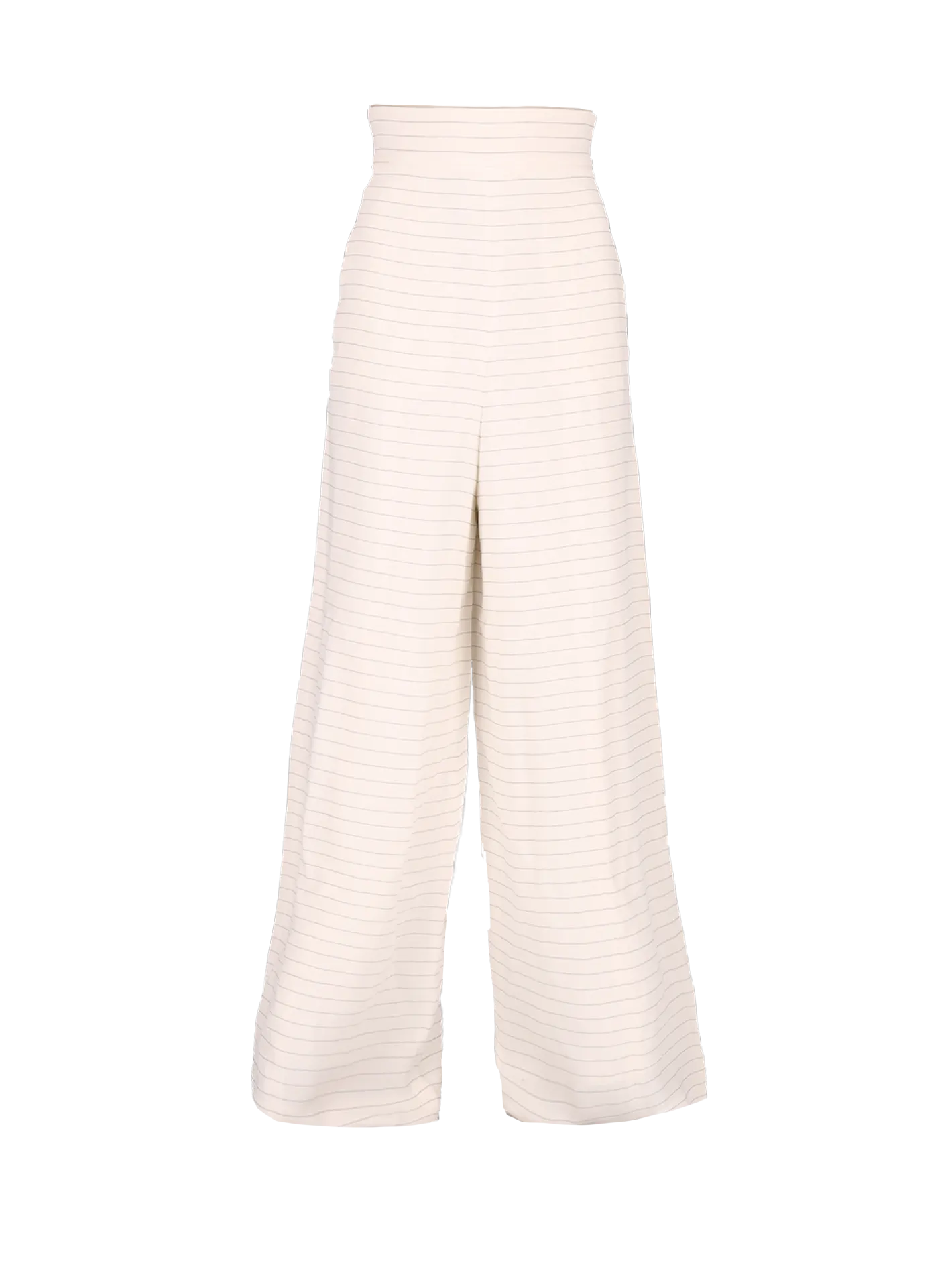 pinstripe wide-leg trousers