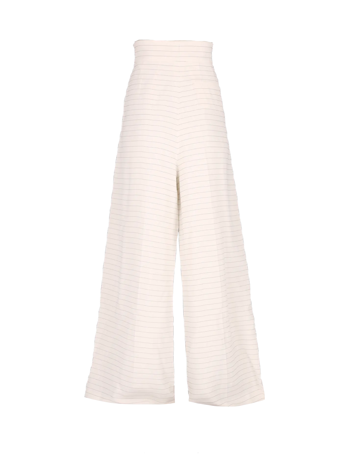 pinstripe wide-leg trousers