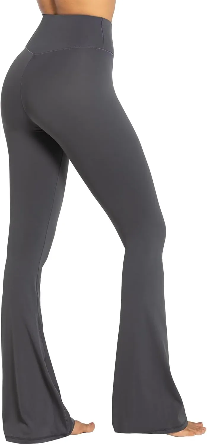 Sunzel Womens Flare Leggings No Front Seam Flare Yoga Pants with Tummy Control Crossover High Waist - 28" / 30" / 32" / 34"