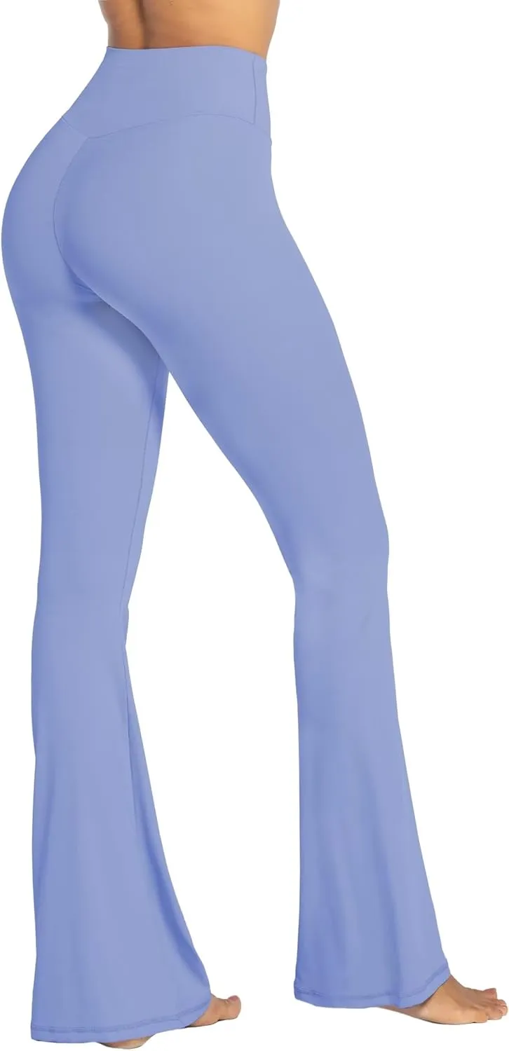 Sunzel Womens Flare Leggings No Front Seam Flare Yoga Pants with Tummy Control Crossover High Waist - 28" / 30" / 32" / 34"