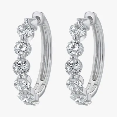 The Lab Grown Multiple Diamond Hoops with 4 Carats