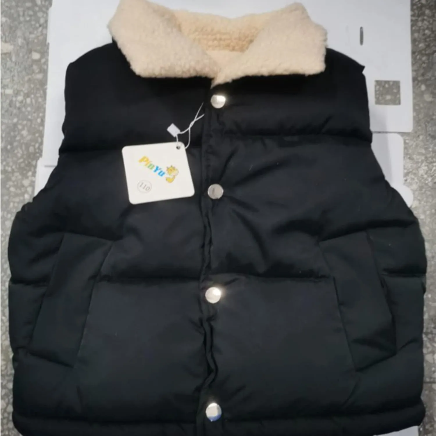 Toddler Baby Boys Girls Puffer Vest Winter Sleeveless Bubble Jacket Stand Collar Thick Insulated Padded Warm Coat