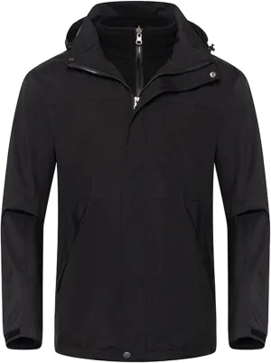 Women's 3 In 1 Winter Coat Waterproof Jacket with Removable Lining Women Warm Mountain Windbreaker Hooded Jacket