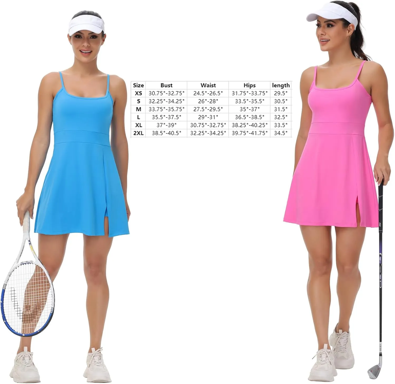 Womens Golf Tennis Dress Workout Athletic Active Mini Dresses with Shorts 2 Piece Sets Outfits Cute Clothes Summer